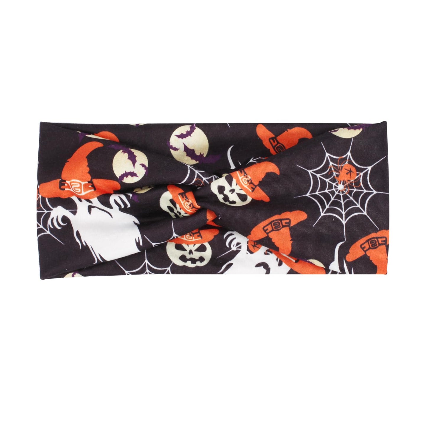 Halloween Headbands Hair Scrunchies Hair Bands for Women Girls Ghost Star Moon Pumpkin Hair Accessory for Halloween Party