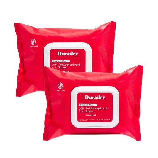 Whole Body Antiperspirant Wipes – Sweat Control Wipes for Under Boobs, Chest, Groin, Underarms, Hands, and Feet – Quick Drying, Travel-Friendly, Unscented, Pack of 2