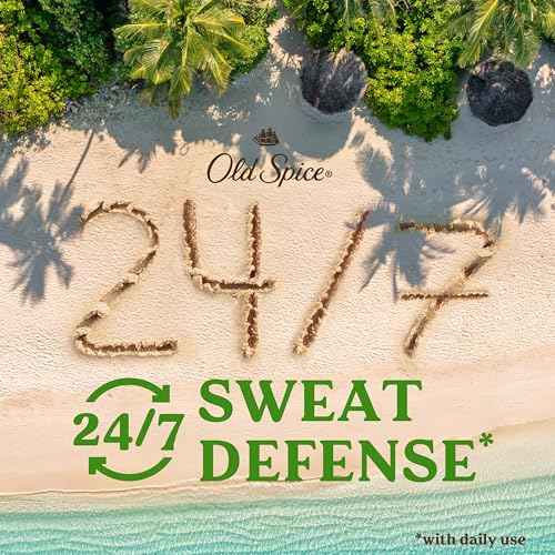 Old Spice Sweat Defense Antiperspirant & Deodorant for Men, 24/7 Ultimate Sweat Protection, Long Lasting Scent, Soft Solid, Fiji with Palm Tree + Coconut Scent, 2.6 oz