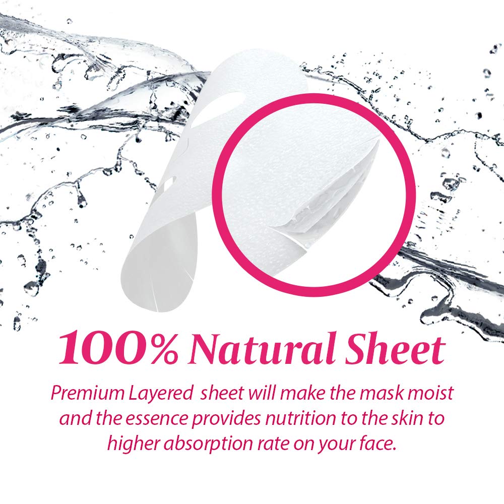 GLAM UP Sheet Mask Firming Pomegranate (10 sheets) - Strengthen Skin Barrier