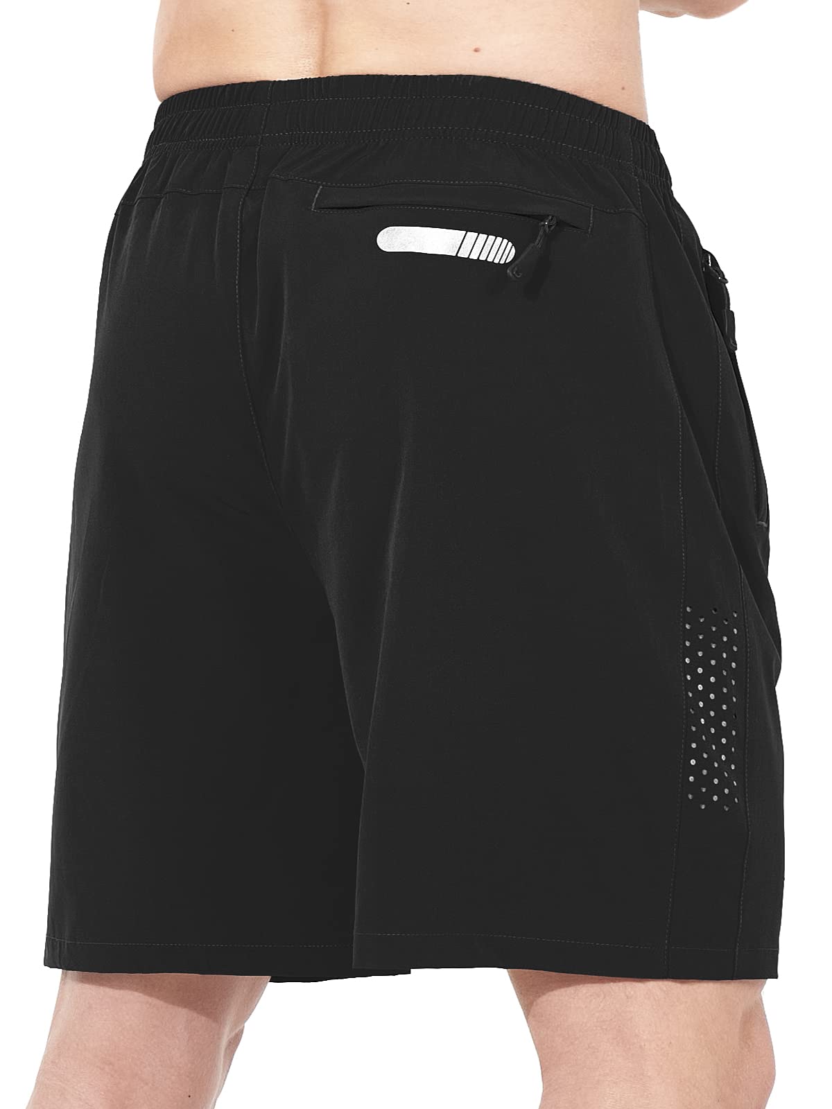 NORTHYARD Men's Athletic Running Shorts Quick Dry Workout Shorts 7"/ 5"/ 9" Lightweight Sports Gym Basketball Shorts Hiking Exercise Black XS