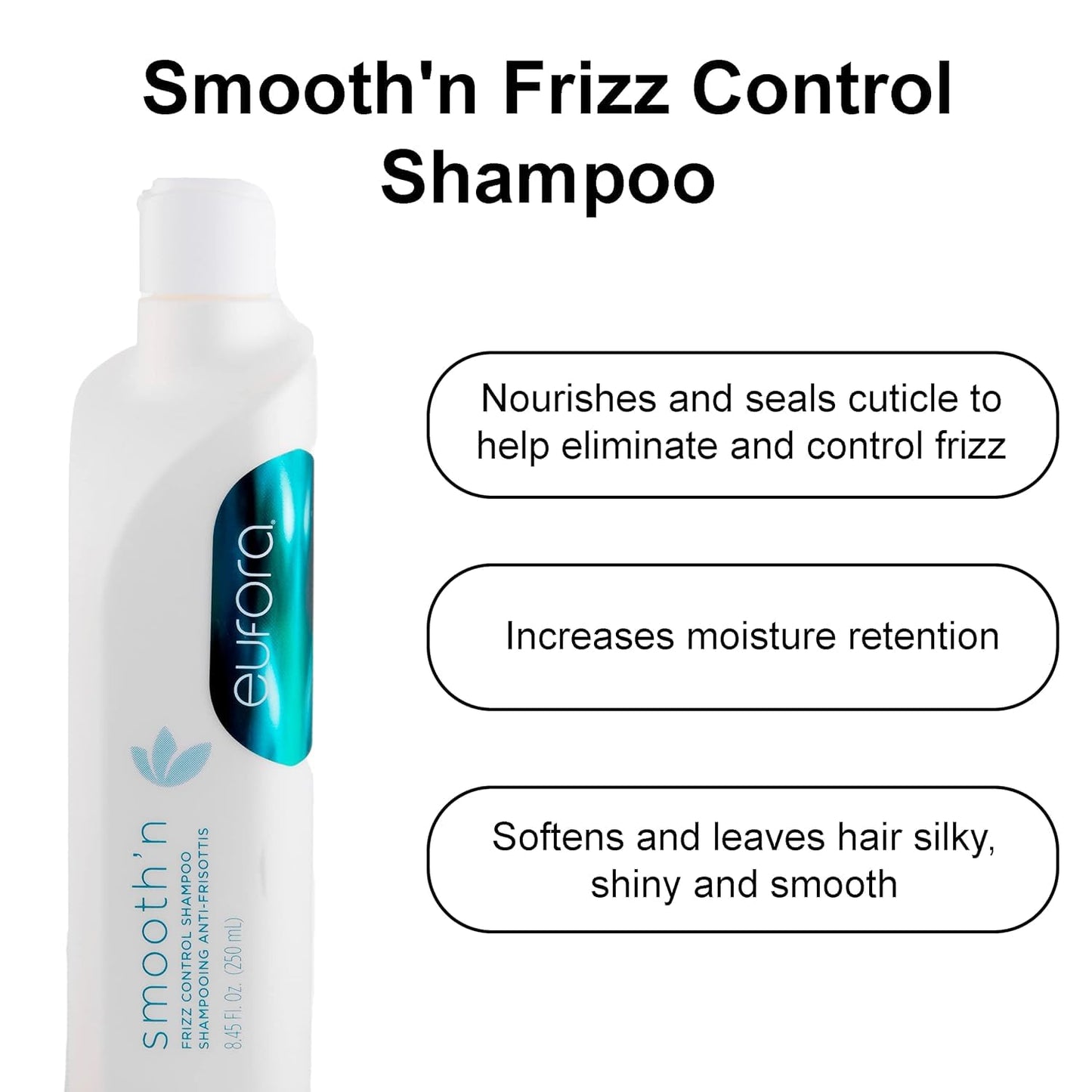 Eufora Smooth'n Frizz Control Shampoo 8.45 oz