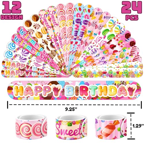 72PC Candy Party Favor Set - Temporary Tattoos & Slap Bracelets