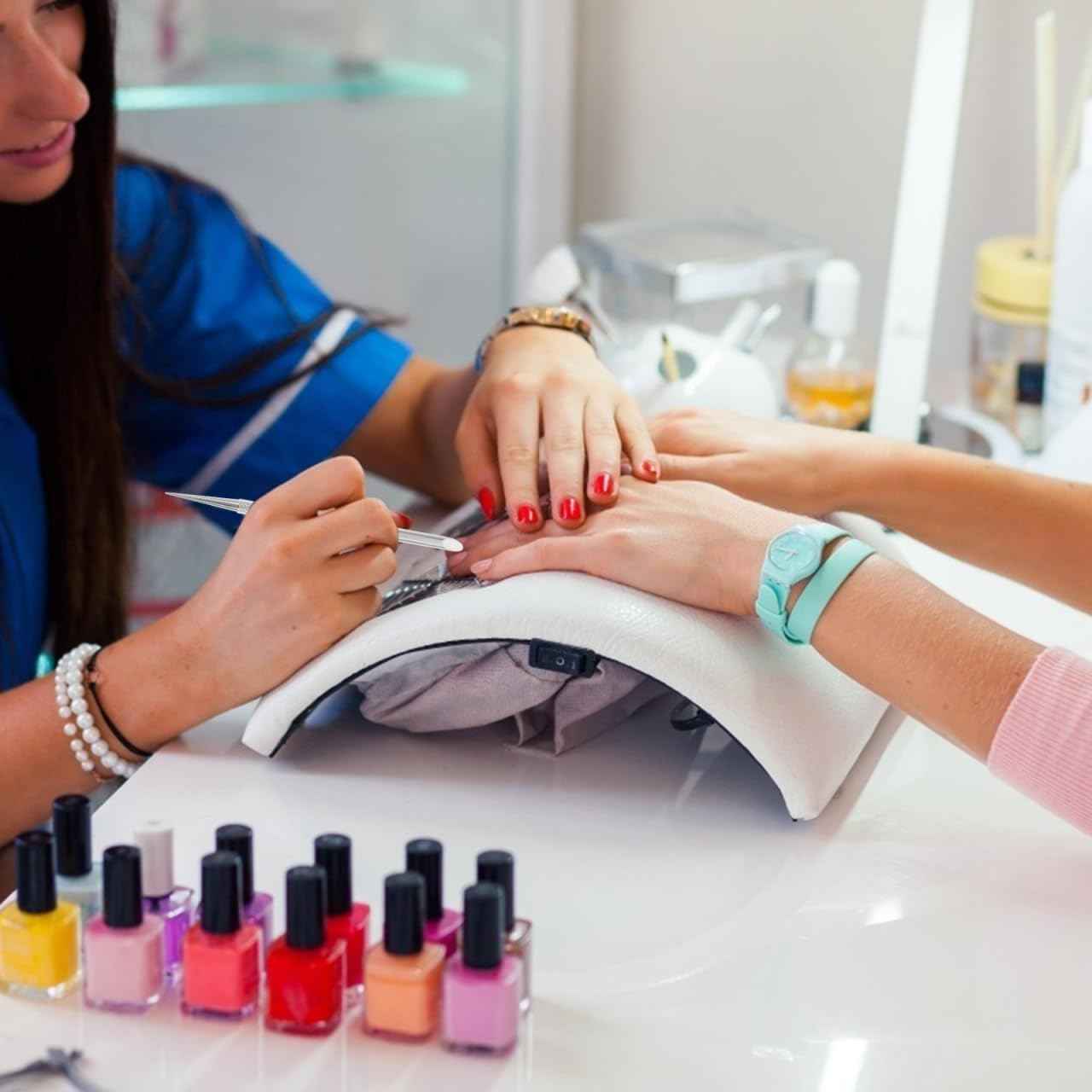 Luxshiny 2pcs Cuticle Pusher Tool Cuticle Remover Nail Polish Tools Stainless Steel Gel Fingernails Polish Peeler Manicure Tool Pedicure Cleaner For Fingernail Toenail