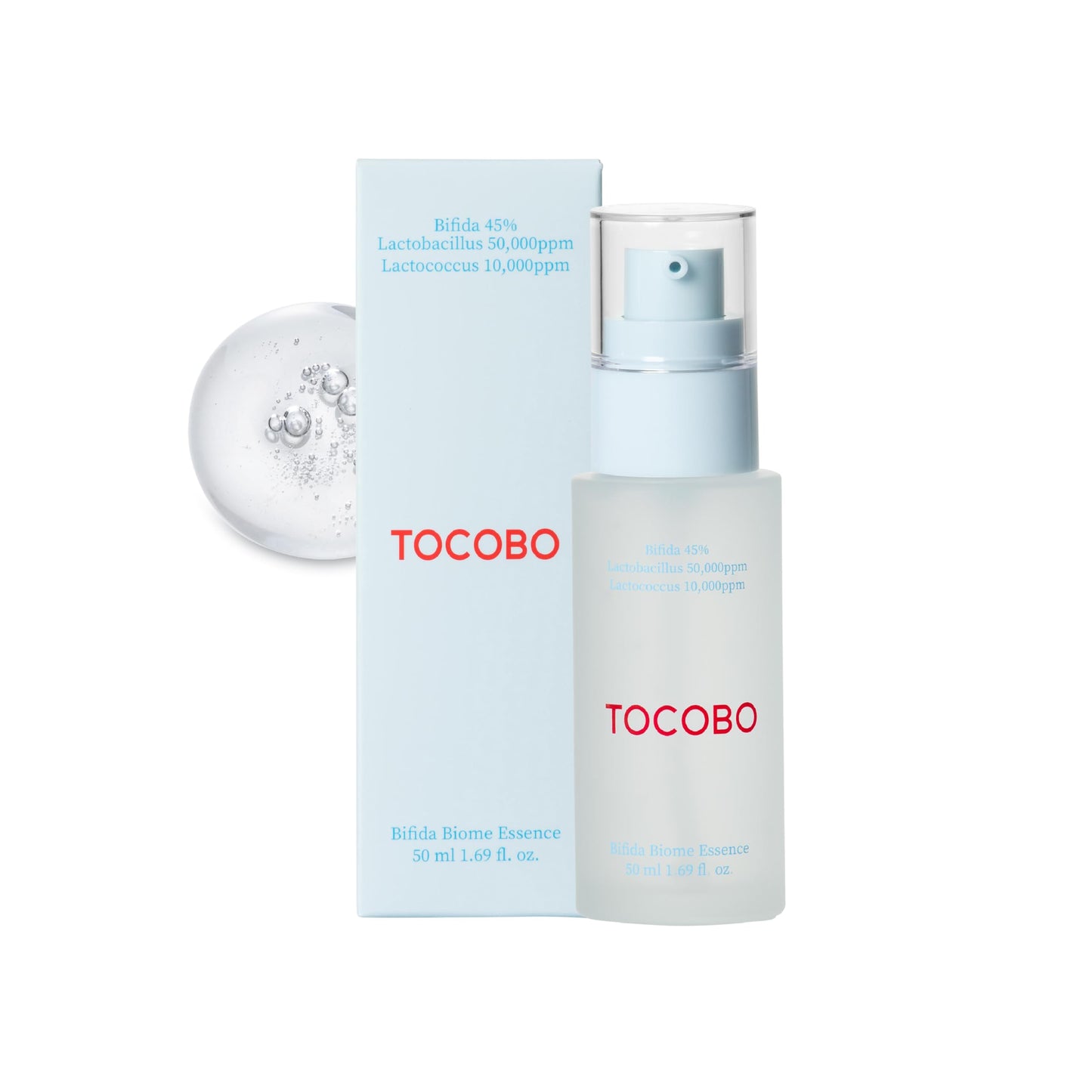 TOCOBO Bifida Biome Essence 1.69 fl oz / 50ml | All in one, Skin Repair Serum, Skin Barrier Essence | Natural Ingredients, Vegan Essence, Cruelty Free, Korean Vegan Essence