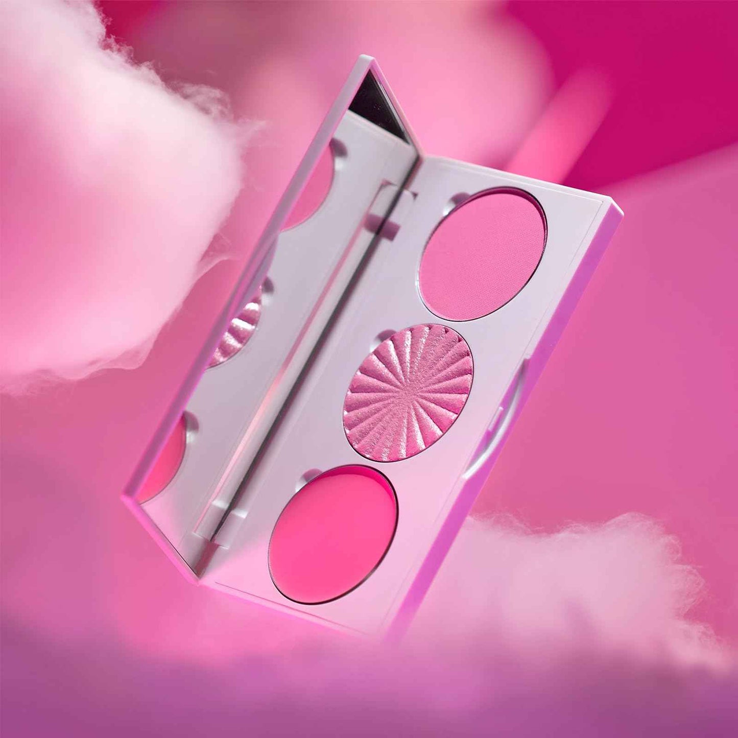 OFRA Midi Palette Cotton Candy Skies - Face Makeup Palette - 3 Pigmented Pink Blushes - Matte, Satin and Cream - Cruelty-Free Blush Palette, Highlighter Palette and Colorful Eyeshadow Palette