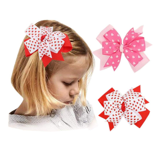 Valentine’s Day Hair Clips Hair Bow for Girls Hair Accessories TSFJ10 (9cm Bow Heart)