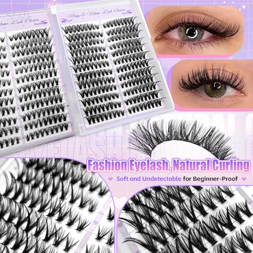 432 Pc Cat Eye Lash Clusters Kit with Glue & Tools