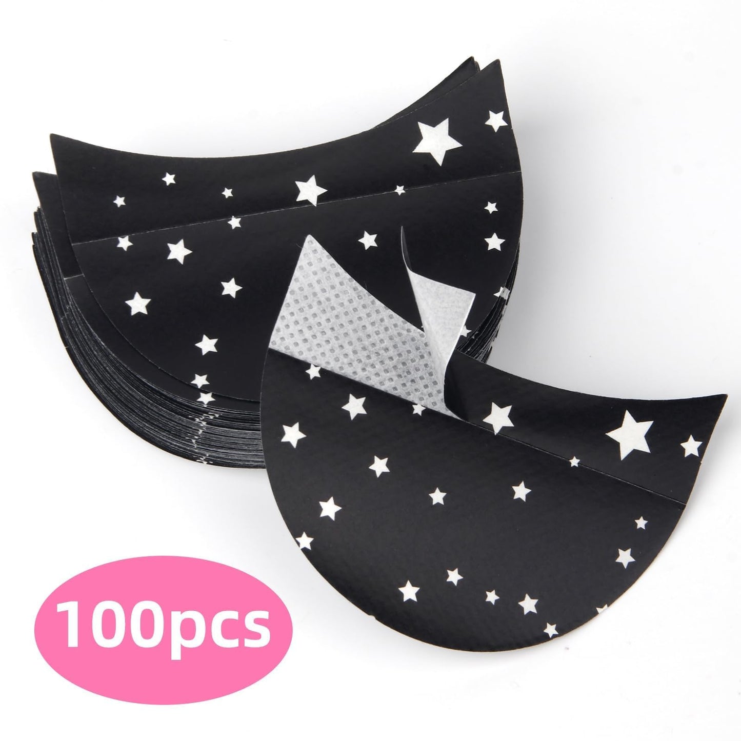 Jaydear 100PCS Eyeshadow Pad Shield Eyeshadow Patches Eyeshadow Pads Stencils Under Eye Makeup for Eyelash Extensions Lip Makeup, Half-Moon Shape