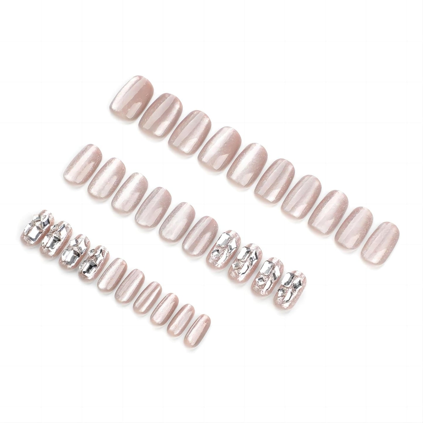 Press on nails,French Tip Press On Nails, Nails Press Ons Short, 24 Fake Nails Kit (GN021)