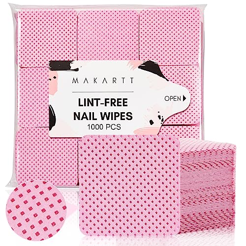 Makartt Lint-Free Nail Wipes - 1000 PCS Super Absorbent Pads