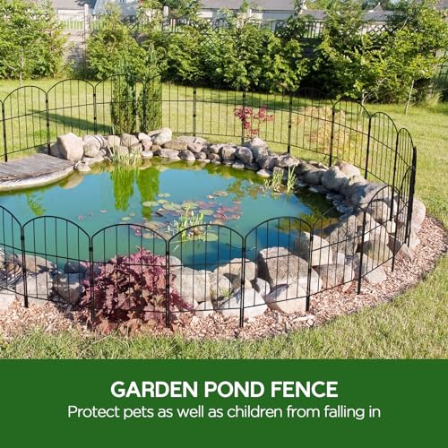 Goovilla 27ft Rustproof Metal Garden Fence for Animal Barrier