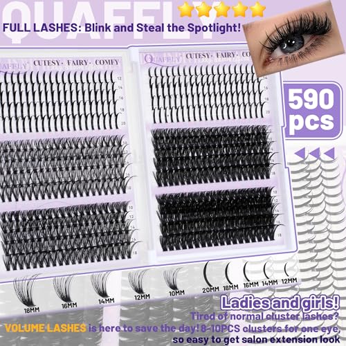 DIY Lash Extension Kit - 1676 Pcs D Curl Spike & Bottom Lashes