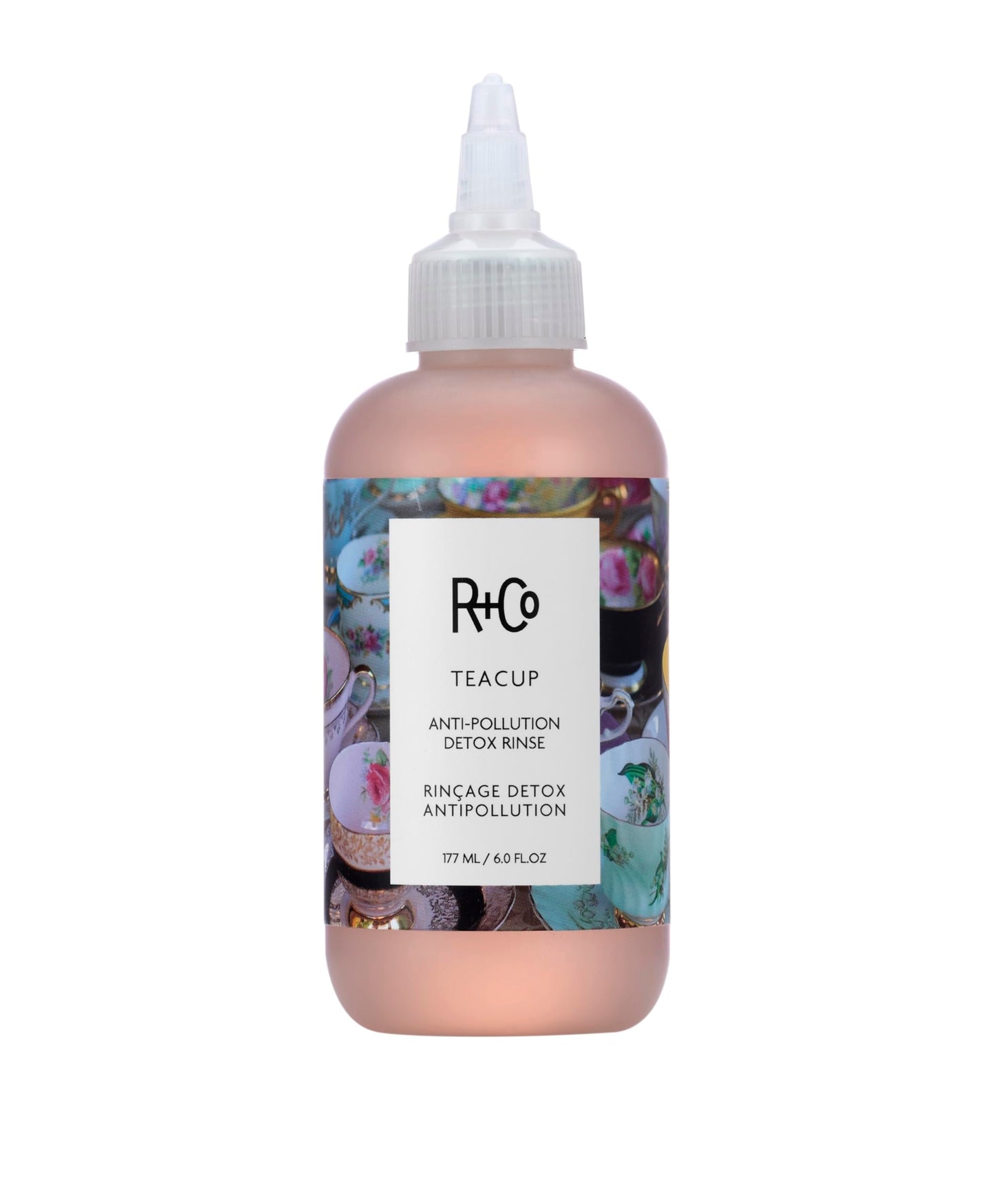 R+Co Teacup Peacholine + Kombucha Detox Rinse 177 ml / 6 oz