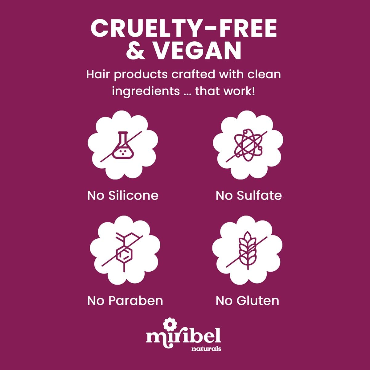 Miribel Naturals Dreamy Hair Cream | Moisturizing Hair Cream for Brittle, Frizzy and Dry Hair | Use as Rinse-Out or Leave-In | Light Scent | Vegan and Cruelty-Free