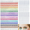 1100 Pcs 15 Colors Rainbow Rhinestones Self Adhesive Halloween Rhinestones for Makeup Eyes Face Jewels Body Gems Stick on Festival Accessories Costume Body Nail DIY Makeup 3mm 4mm 5mm¡¦