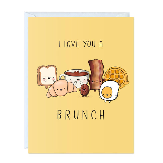 Anniversary Birthday Card for Her Him/Funny Birthday Card for Boyfriend Girlfriend/Husband Wife/Handmade Greeting Card (I Love you a brunch)