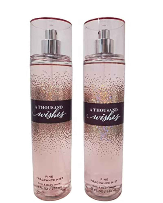 (Set of 2) - Bath & Body Works Fragrance Mist, A Thousand Wishes. 8fl oz/ 236ml Each