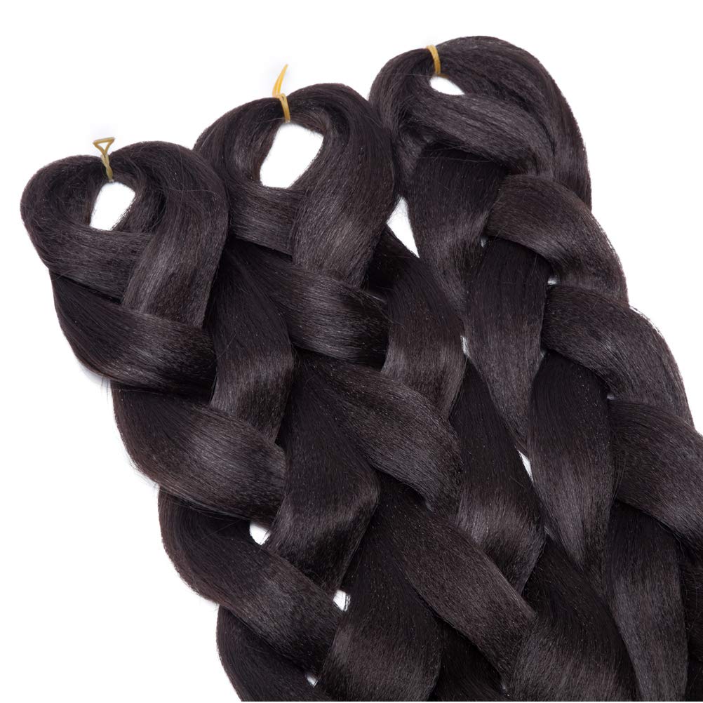 41 Inch Super Long Jumbo Braids Hair Extensions High Temperature Synthetic Hair for Black Women African Box Braiding Hairstyle Senegal Twist 165g/pack Dark Brown