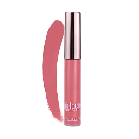 Girlactik Long Lasting Matte Lip Paint Liquid Lipstick in Allure- Long wearing, Smooth Application, Pigmented, Non-Crack Formula, Lightweight, 7.5 ml / .25 oz, (Allure)