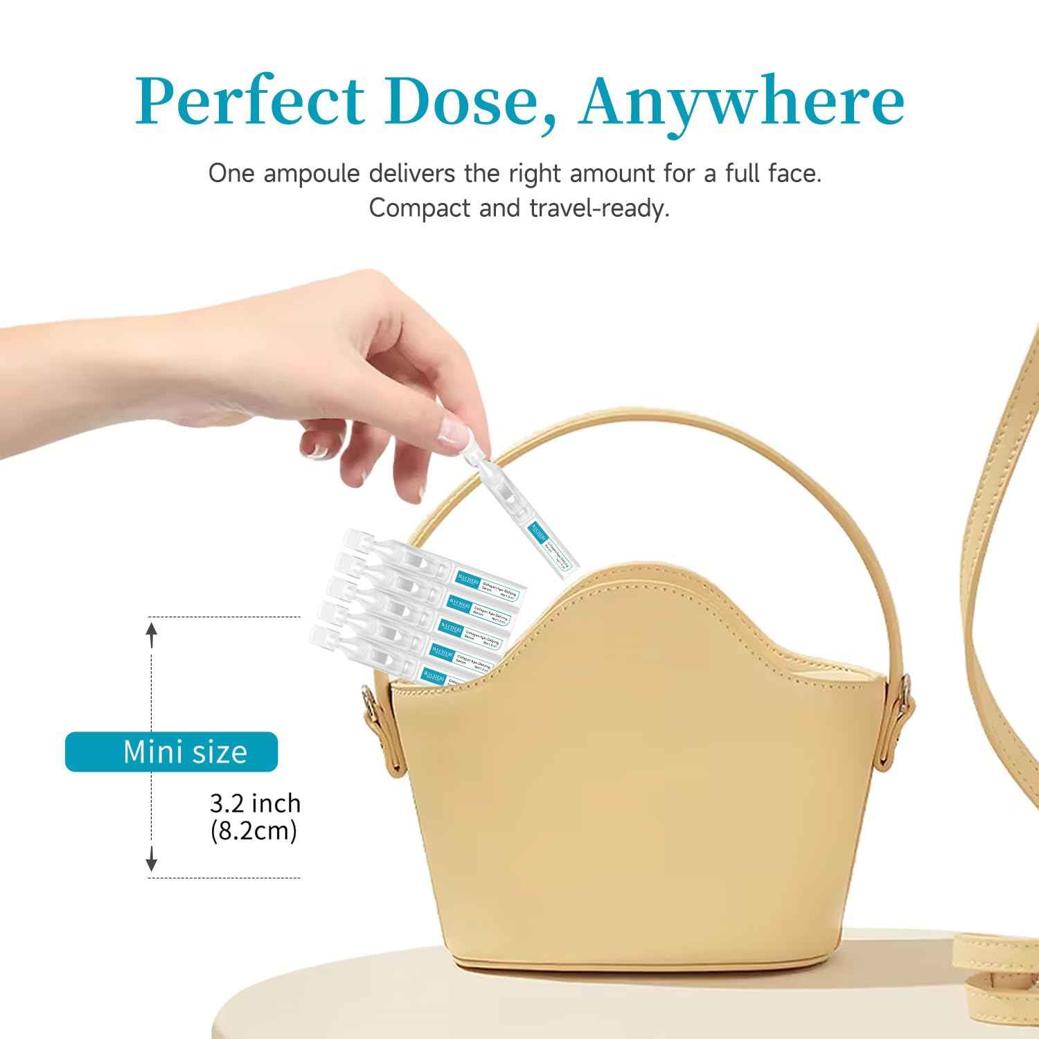 BACHERI Collagen Peptide Anti-Aging Serum with PDRN – Triple Collagen, Peptide Complex & Botanical Extracts for Firming, Hydration & Skin Barrier Repair – Ampoule Serum Set 1.5ml x 30