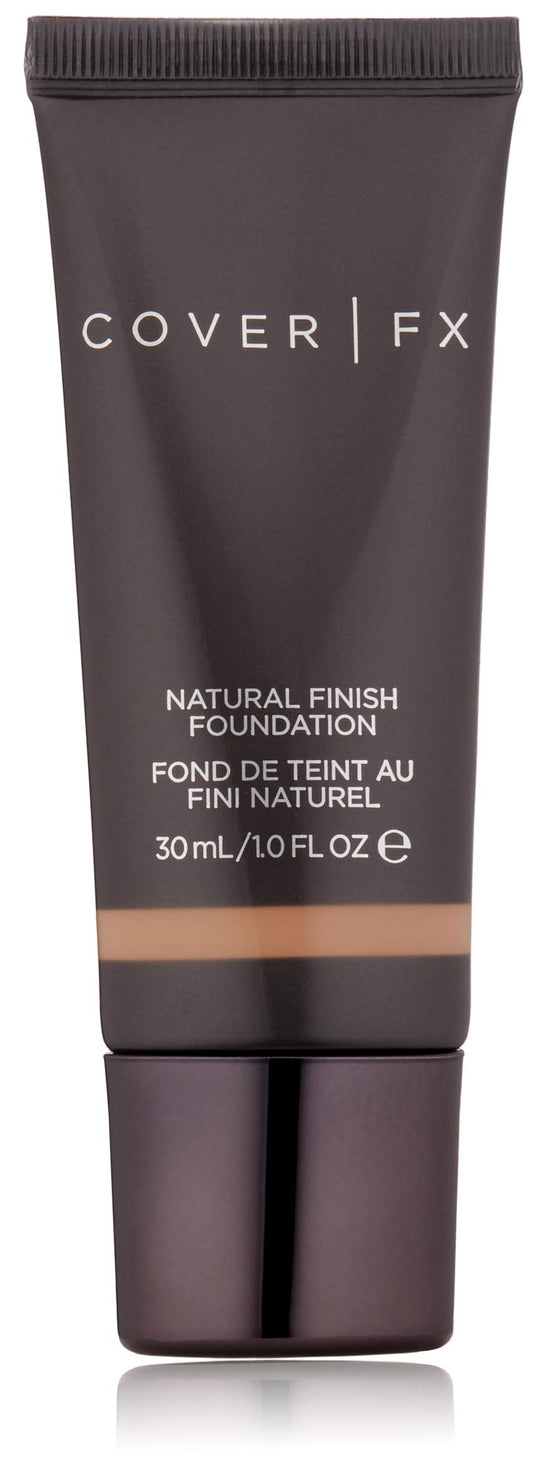 Cover FX Natural Finish Foundation: Water-based Foundation that Delivers 12-hour Coverage and Natural, Second-Skin Finish with Powerful Antioxidant Protection - N70, 1 Fl Oz