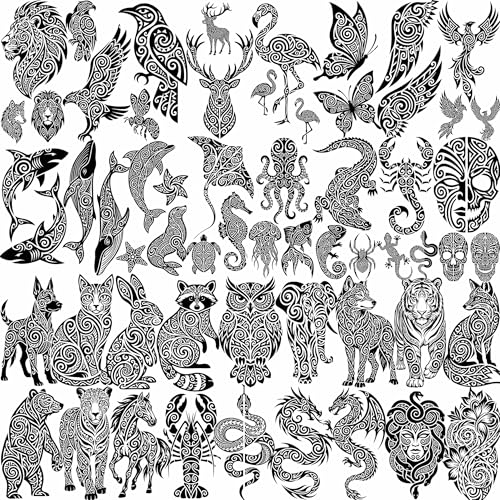 Tribal Temporary Tattoos 60 PCS | Waterproof & Sweat-Resistant