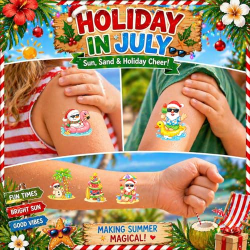 Christmas Temporary Tattoos – 100+ Waterproof Xmas in July Designs