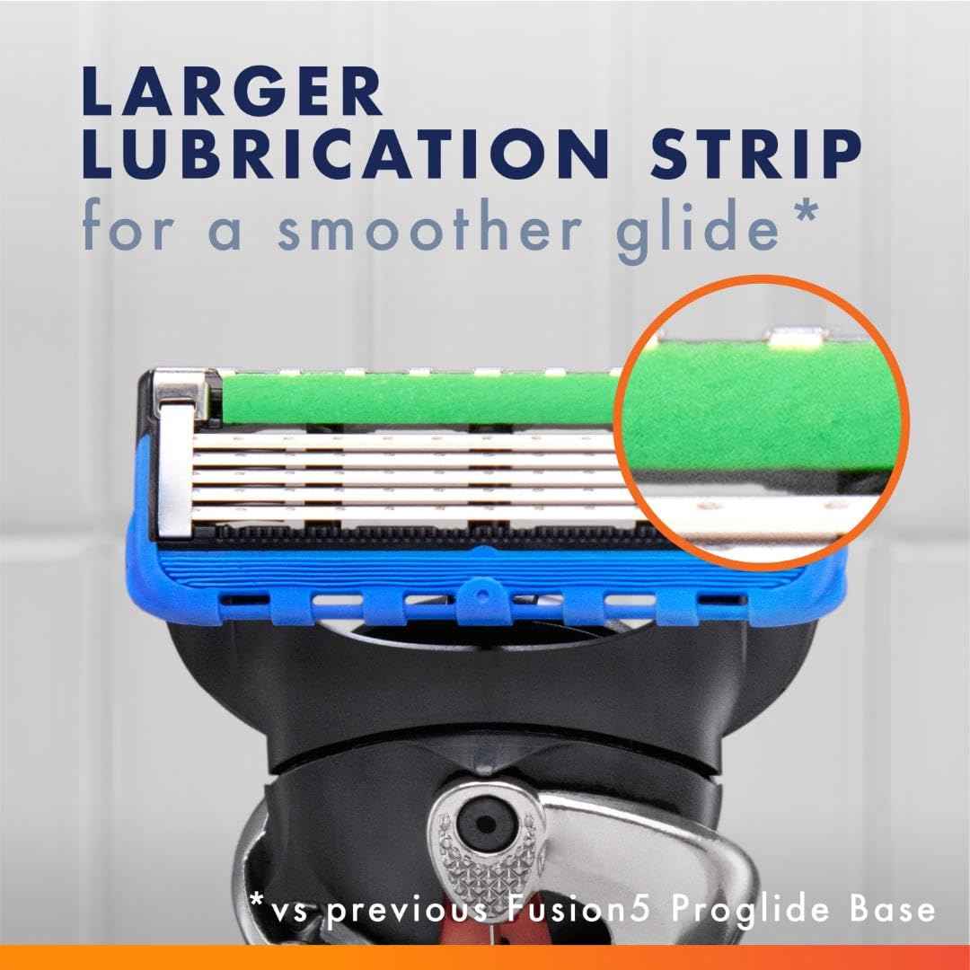 Gillette Fusion5 ProGlide Razor Refills for Men, 10 Razor Cartridges for FlexBall Razor Handle, 5-Blade Razor Blades, Precision Trimmer for Men