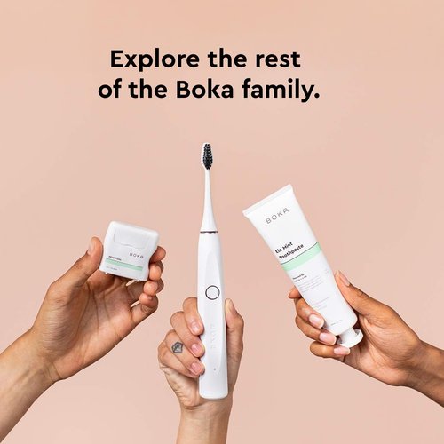 Boka Fluoride Free Toothpaste - Nano Hydroxyapatite, Remineralizing, Sensitive Teeth, Whitening - Dentist Recommended for Adult, Kids Oral Care - Ela Mint Flavor, 4 Fl Oz 3Pk - US Manufactured