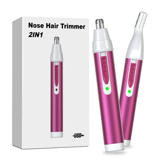 LONFANTAR Rechargeable Nose Hair Trimmer，Multifunctional Nose Hair Trimmer for Women，2023 Professional 2 in 1 Painless Washable Ear and Facial Hair Trimmer with Powerful Motor and Low Noise
