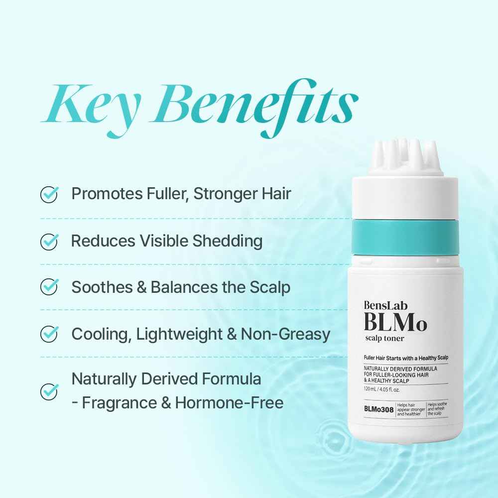 Scalp Serum for Hair Loss & Thinning with Massaging Tips | Clinically Proven | Thickens & Accelerates Hair Growth | Supports DHT Balance | Korean Hair Care | Low Irritation, Drug-Free | 4.05 fl.oz