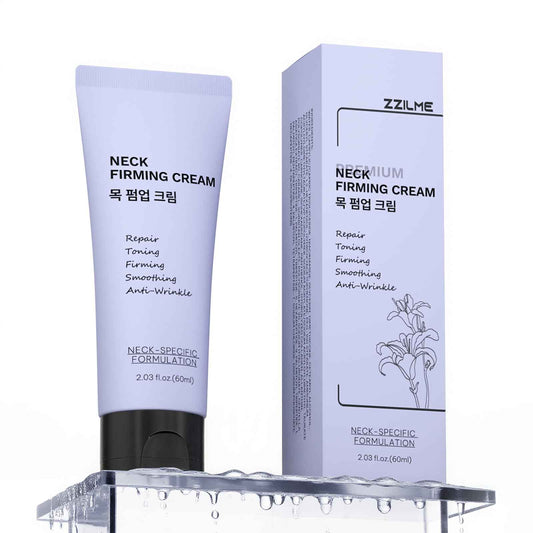 ZZILME Premium Neck Firming Cream – Lifting & Tightening Treatment for Décolleté and Chest, Anti-Aging Neck Cream Reduces Fine Lines and Sagging, Gift for Women & Men, 2.03 Fl Oz