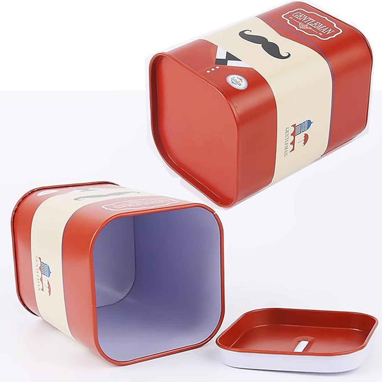 Razor Blade Disposal Case, Safety Razor Bank Container for Used Razor Storage, Red