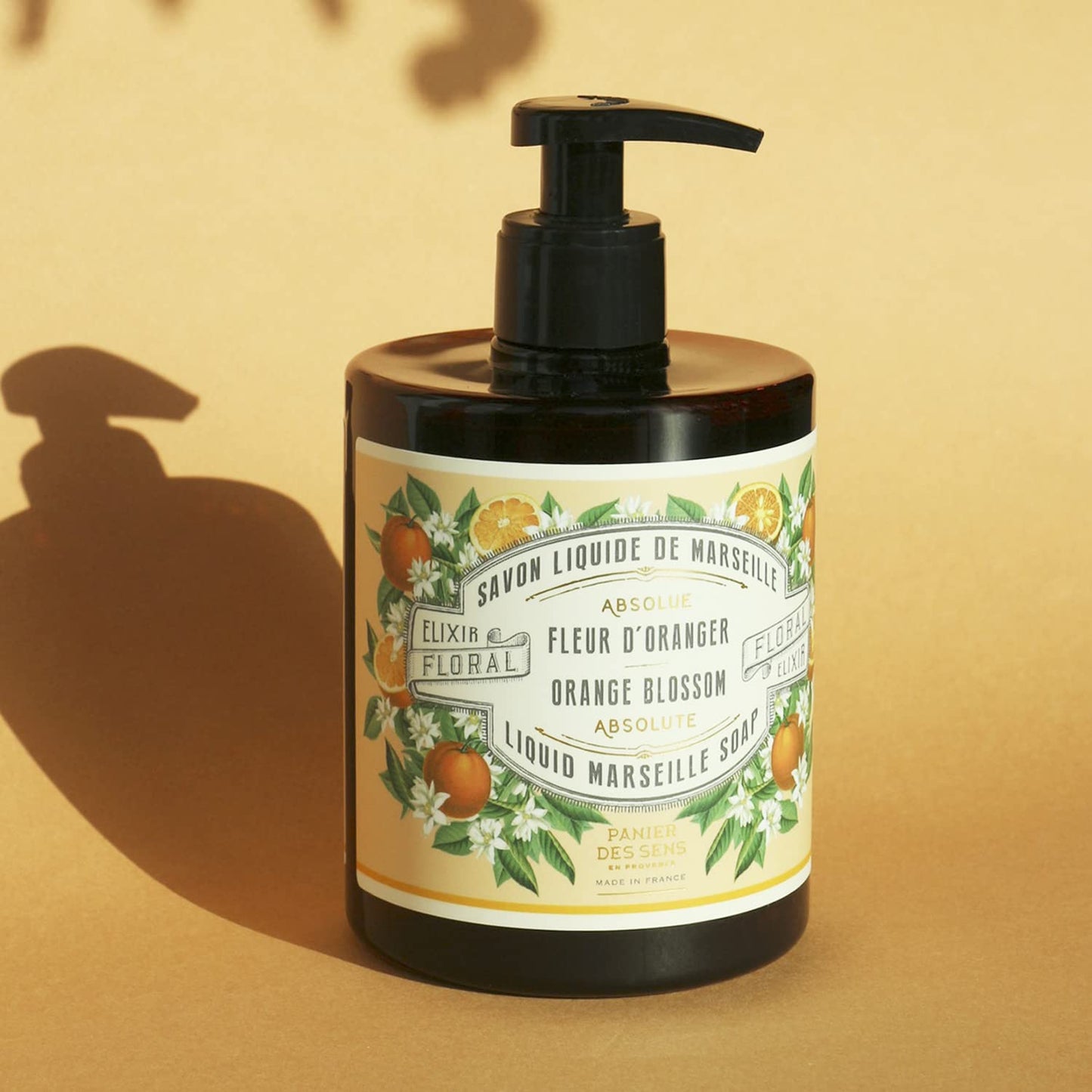 Panier des Sens - Liquid Hand Soap - Orange Blossom Hand Wash - French Marseille Moisturizing Hand Soap with Coconut Oil - Refillable Kitchen & Bathroom Hand Soap - 96% Natural Ingredients -16.9 Fl.oz