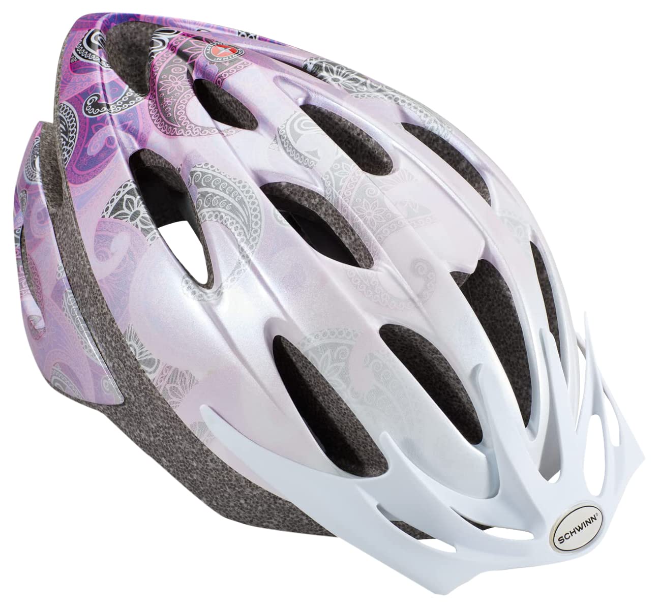 Schwinn Thrasher Bike Helmet for Adult Men Women Age 14+ with Suggested Fit 58-62cm, Lightweight with Adjustable Side and Chin Strap, No Light, Pink/Purple