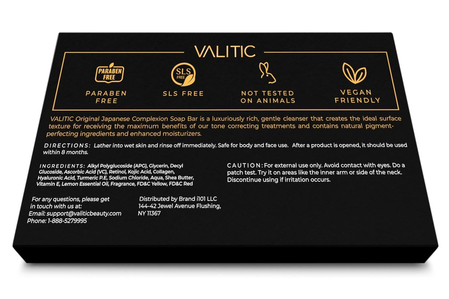 VALITIC Brightening Lemon & Turmeric Kojic Acid Soap with Vitamin C, Retinol, Collagen - Original Japanese Complex Infused with Hyaluronic Acid, Vitamin E, Shea Butter, Castile Olive Oil (5 Pack)