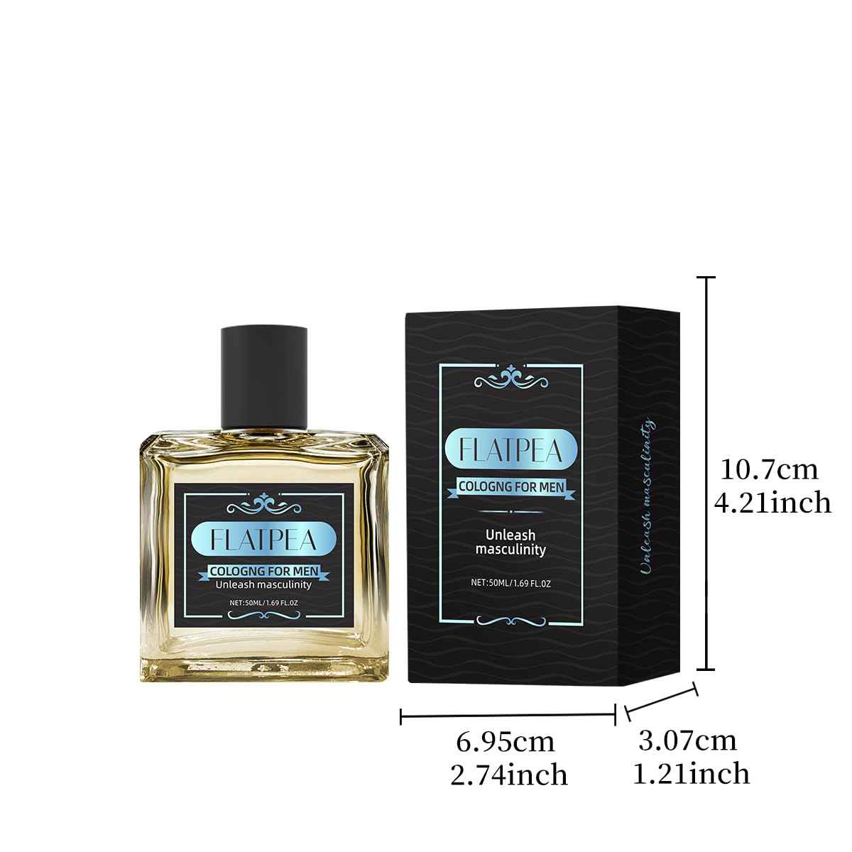 Woody Cologne Perfume for Men Long Lasting 24H - Fresh Spicy Cardamom Amber Scent for Men | Day to Night Versatile Fragrance | 50ml (1.69 Fl Oz)