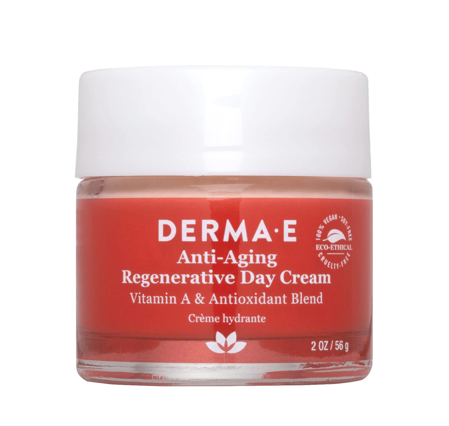 DERMA-E Anti-Aging Regenerative Day Cream – Astaxanthin Moisturizer for Face – Lightweight Firming Anti-Wrinkle Cream with Lavender, Jojoba Oil and Vitamin E, 2 oz