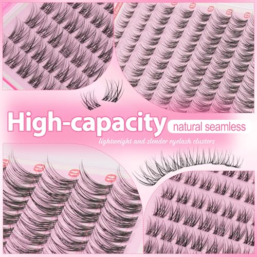 Natural Wispy Lash Clusters Kit 8-14MM with Glue & Tweezers