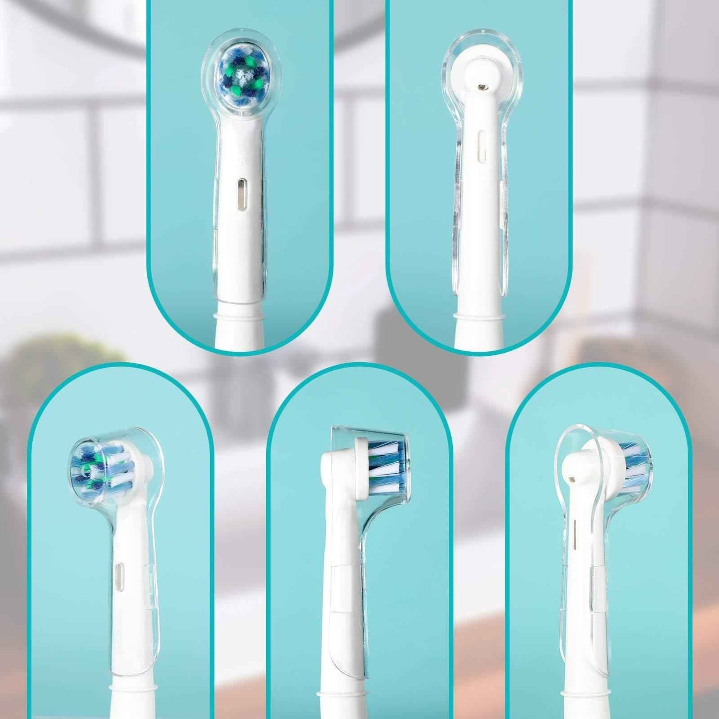 Patelai Electric Toothbrush Cover Caps Reusable Replacement Brush Heads Cover Caps to Keep Dust Away Convenient for Travel Camping Family and More Sanitary(12 Pieces)