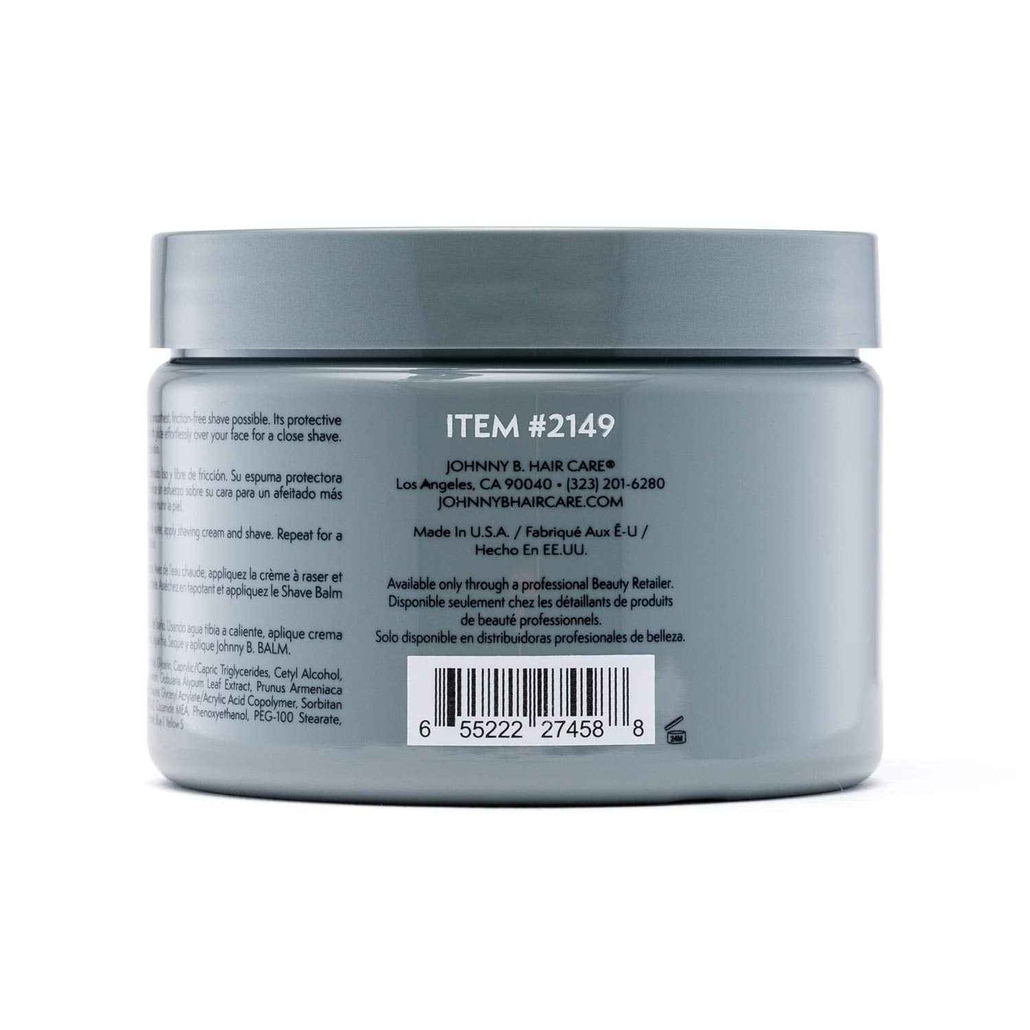 JOHNNY B. Premium Men's Shave Cream 12 oz.