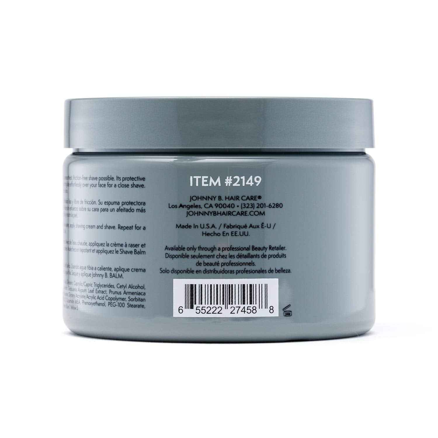 JOHNNY B. Premium Men's Shave Cream 12 oz.