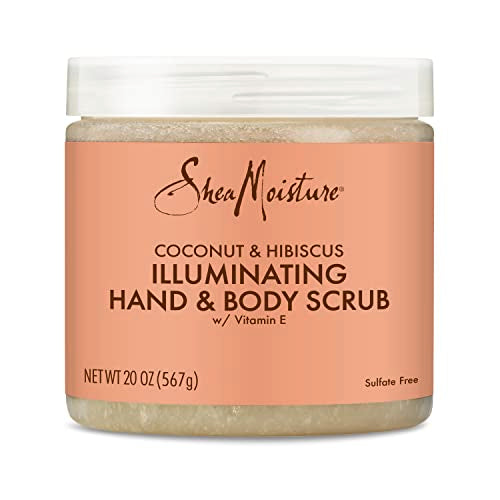 SheaMoisture Body Scrub for Dull Skin Illuminating Coconut and Hibiscus Cruelty-Free Skin Care 20 oz