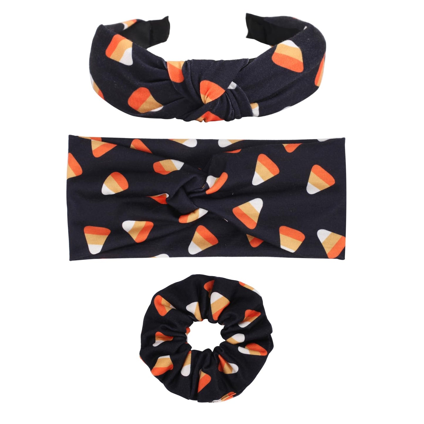 Halloween Headbands Hair Scrunchies Hair Bands for Women Girls Ghost Star Moon Pumpkin Hair Accessory for Halloween Party