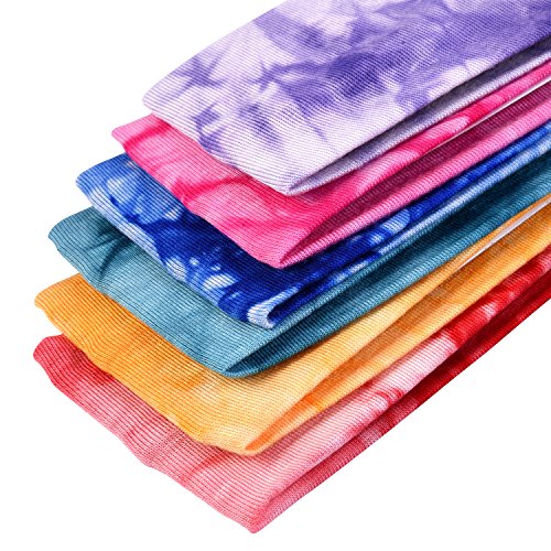 10 Pack Tie Dye Headbands for Women Girls Teens - Boho Elastic Hair Accessories
