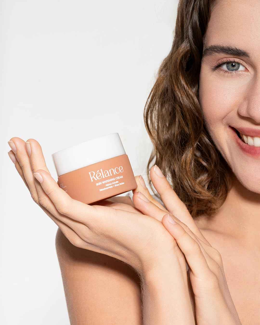 Relance Skin Whitening Cream with Alpha-Arbutin, Niacinamide, Shea Butter, GMP Certified, 50ml