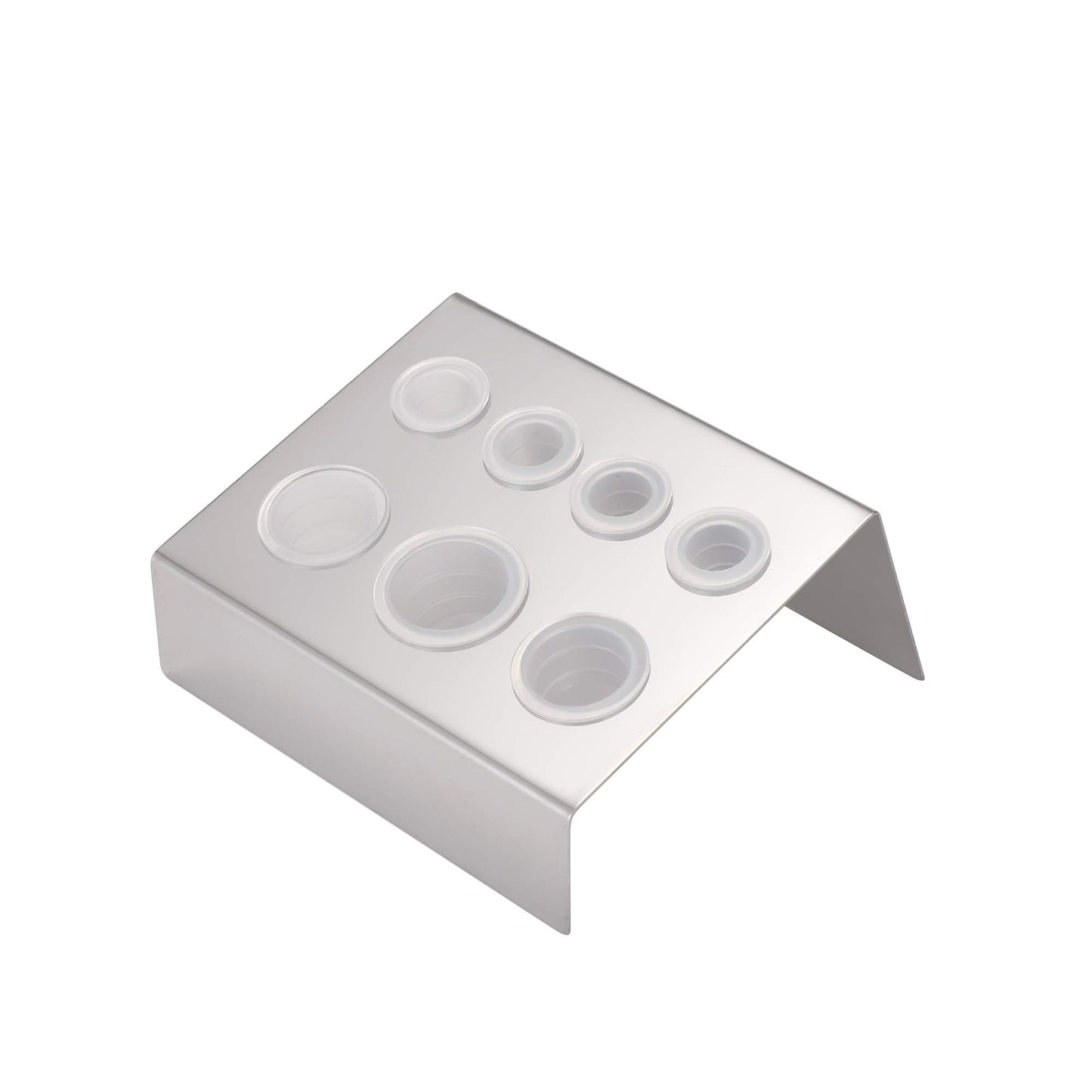 Tattoo Ink Cup Holder,New Star Tattoo 5pcs 7 Holes Stainless Steel Tattoo Pigment Ink Cup Caps Holder Stand Pigment Cup Cap Container Holder Stand for Tattoo Machine Supply