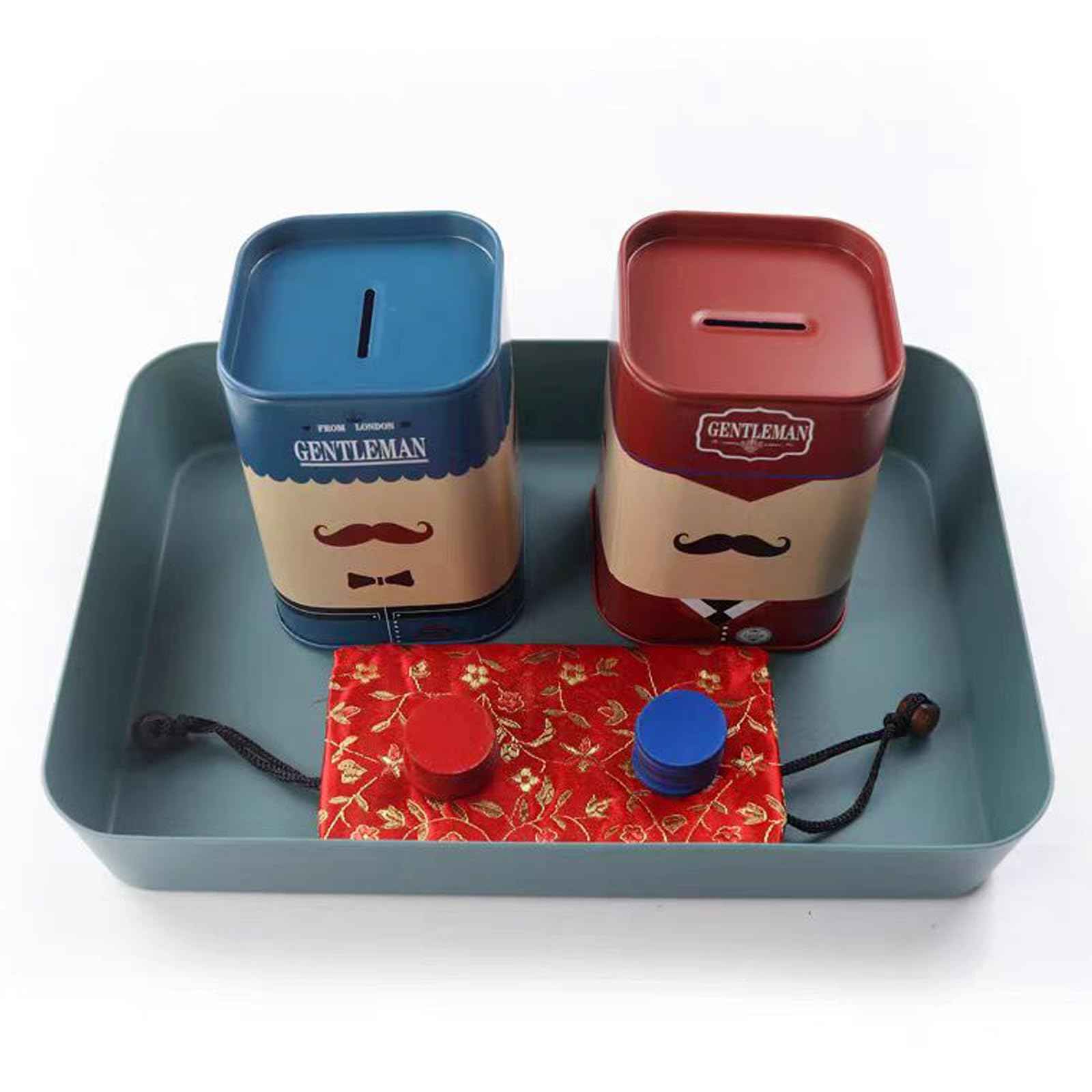 Razor Blade Disposal Case, Safety Razor Bank Container for Used Razor Storage, Red