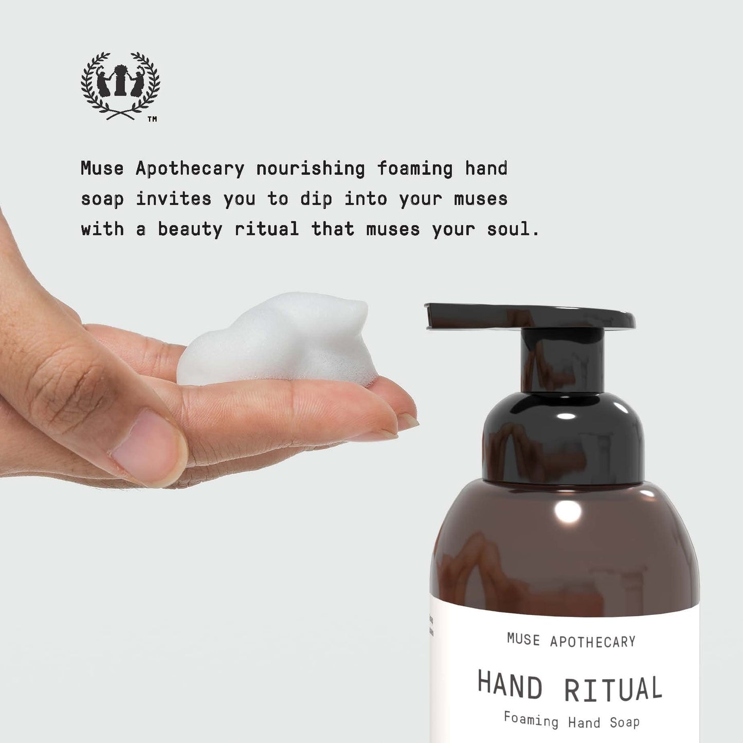 Muse Apothecary Hand Ritual - Aromatic and Nourishing Foaming Hand Soap, Infused with Natural Aromatherapy Essential Oils - USDA Certified Biobased - 11.5 oz, Aloe + Eucalyptus + Lavender, 2 Pack